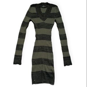 Knit Striped Sweater Dress